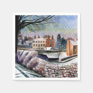Ravilious - Vicarage in Winter,  Napkin