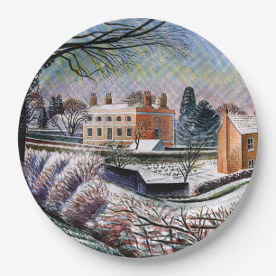Ravilious - Vicarage in Winter,  Paper Plate