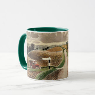 Ravilious--Wiltshire Landscape, fine art painting Mug