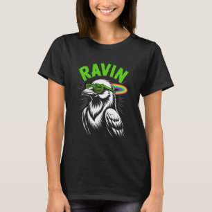 Ravin Raven Bird Sunglasses Party Animal Saying Ce T-Shirt