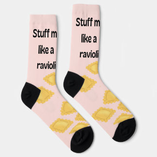Ravioli Crew Socks Funny Pasta Quote