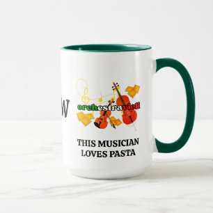 Ravioli MUSICIANS WHO LOVE PASTA Monogram Mug