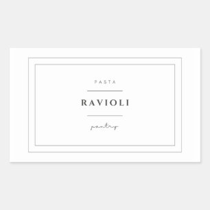 Ravioli Pasta Food Label Stickers