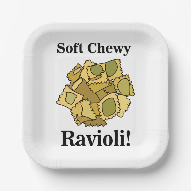 Ravioli Pasta Italian Food Party Paper Plate (Front)