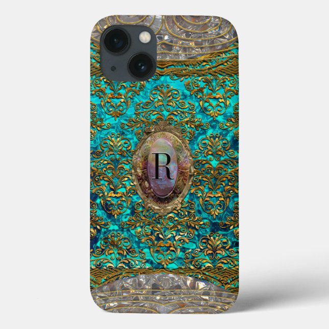 Ravone Damask Baroque Monogram Case-Mate iPhone Case (Back)
