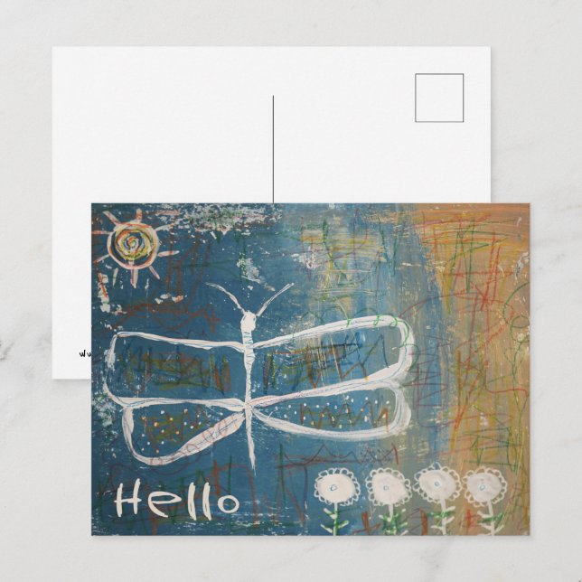 Raw Art Butterfly Postcard (Front/Back)
