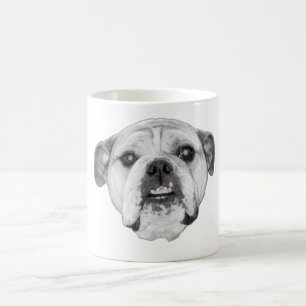 Raw bulldog intensity in bold monochrome coffee mug