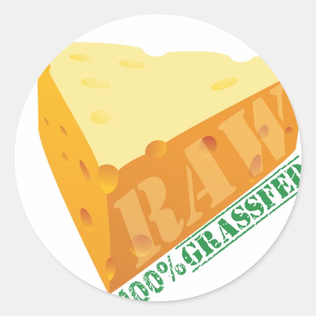 Raw Cheese Organic Planet Stickers (Front)