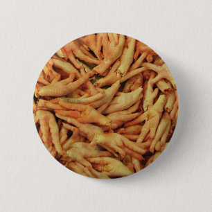 Raw Chicken Feet 6 Cm Round Badge