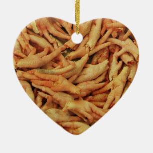 Raw Chicken Feet Ceramic Tree Decoration