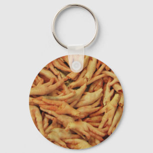 Raw Chicken Feet Key Ring