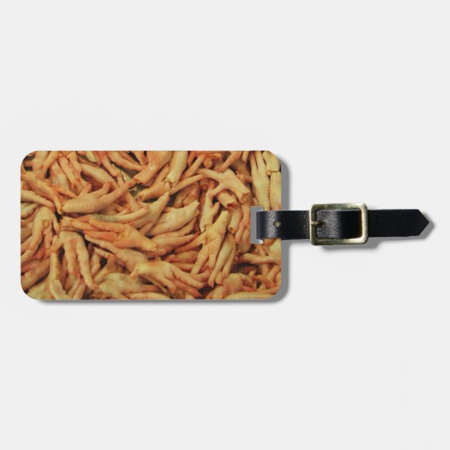 Raw Chicken Feet Luggage Tag (Front Horizontal)