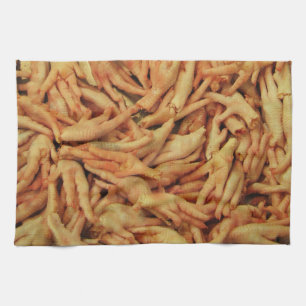Raw Chicken Feet Tea Towel