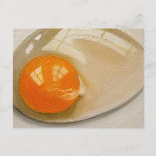 RAW EGG REALISM ARTWORK POSTCARD