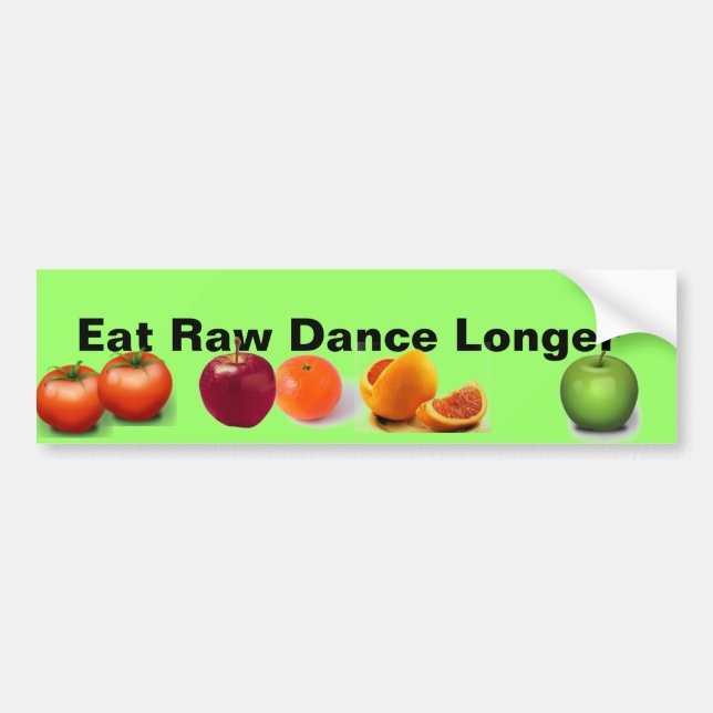 Raw Foodf ruit bumper sticker (Front)