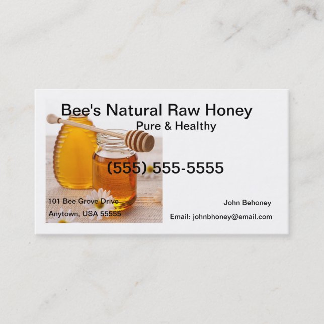 Raw Honey Business Card (Front)