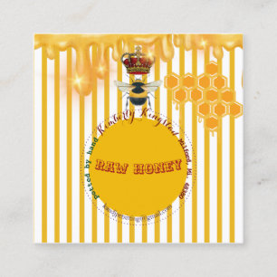raw honey label so beautiful square business card