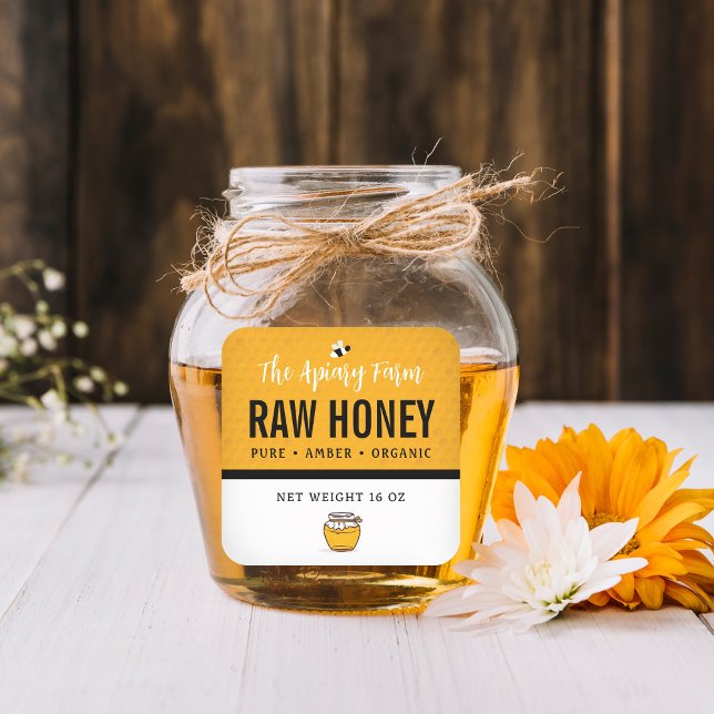 Raw Honey Product Label (Creator Uploaded)