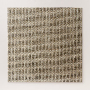 Raw Linen: Natural Textured Fabric. Jigsaw Puzzle