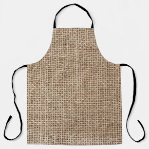 Raw linen texture apron