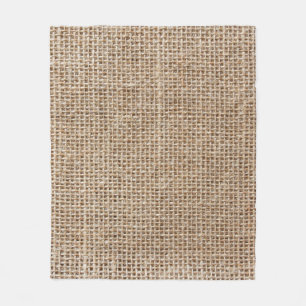 Raw linen texture fleece blanket