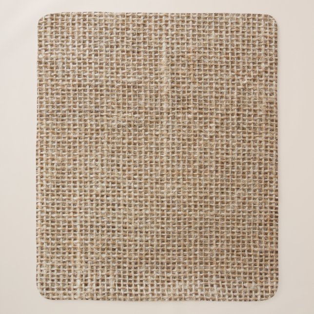 Raw linen texture sherpa blanket (Front)