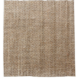 Raw linen texture shower curtain