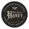 Raw Local Honey Custom Label with Bee on Black