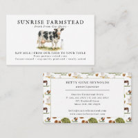 Raw Milk Farm Branding | Cow Watercolor