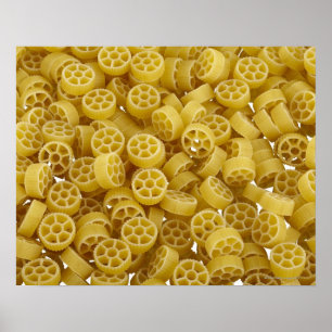 Raw pasta background poster