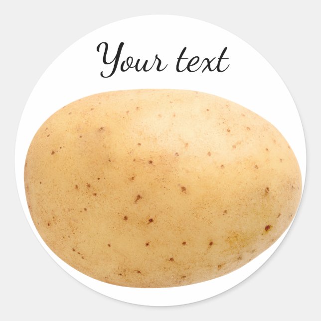 Raw potato classic round sticker (Front)
