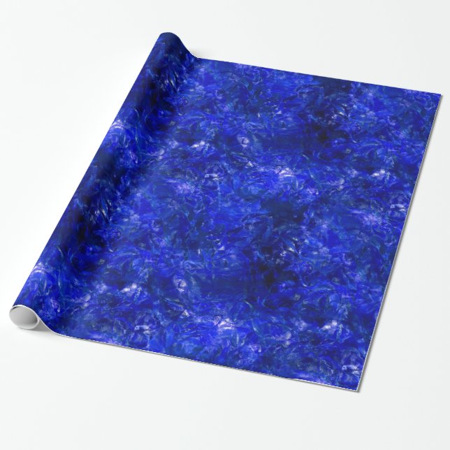 Raw Sapphire Wrapping Paper (Unrolled)