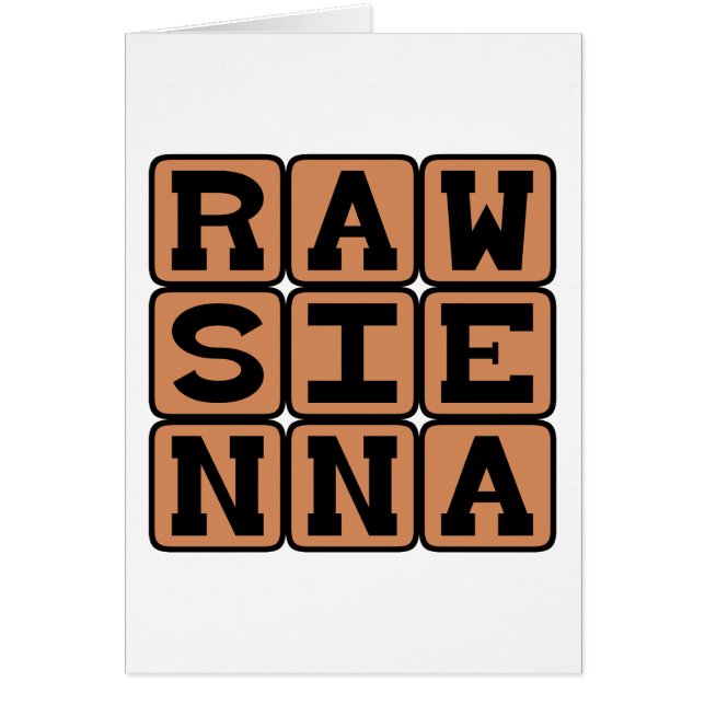 Raw Sienna, Colour (Front)
