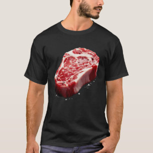 Raw Steak Meat Food Costume Beef Cow Grilling Barb T-Shirt