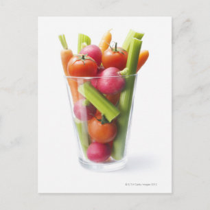 Raw vegetable shake postcard