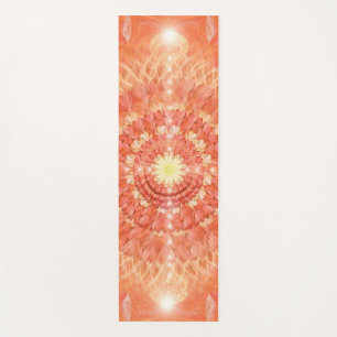 RAW Yoga Mat, Orange, Flower Mandala, Sun Yoga Mat
