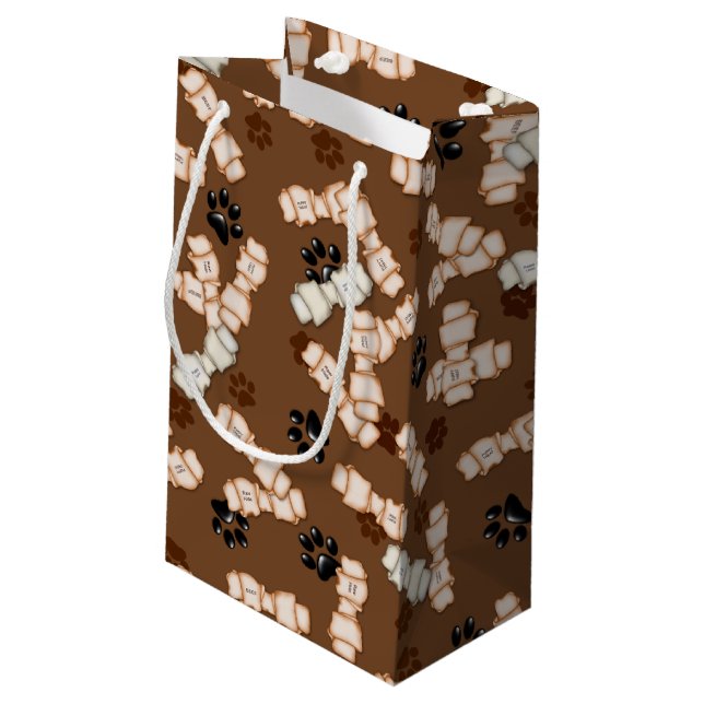 Rawhide Dog Bones-GIFT BAG S (Back Angled)