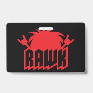 RAWK! Heavy Metal Headbanger Energy ID Badge