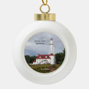 Rawley Point Lighthouse ball or snowflake ornament