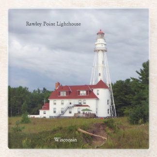 Rawley Point Lighthouse glass coaster