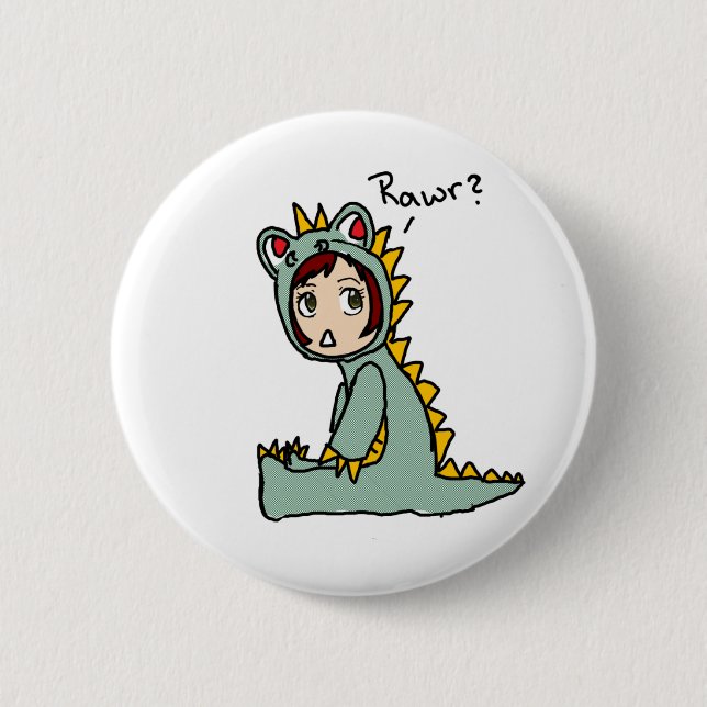 Rawr 6 Cm Round Badge (Front)