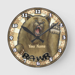Rawr Bear clock