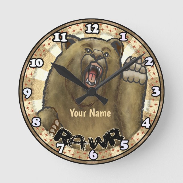 Rawr Bear clock (Front)