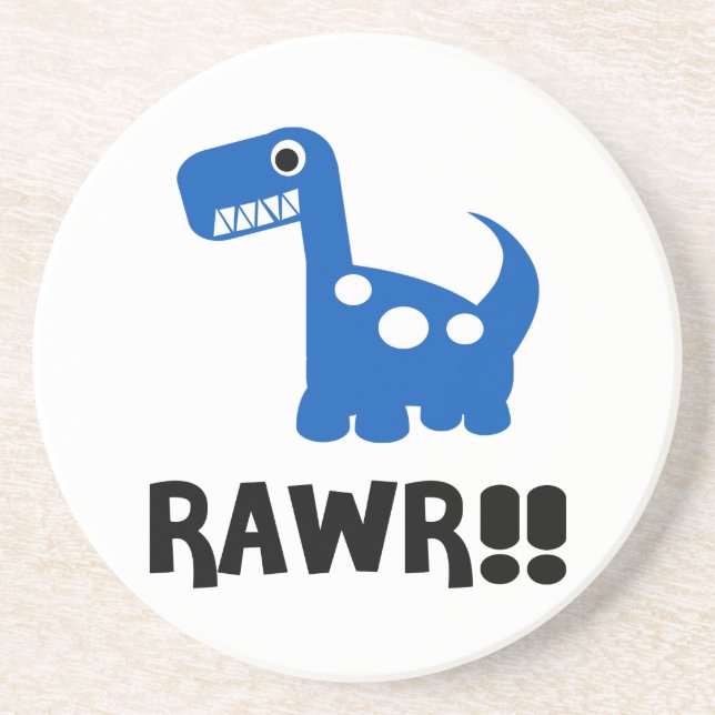 Rawr Dino Blue Coaster (Front)