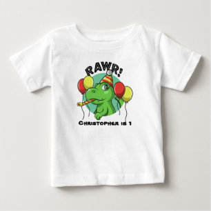 Rawr Dinosaur Birthday Baby T-Shirt