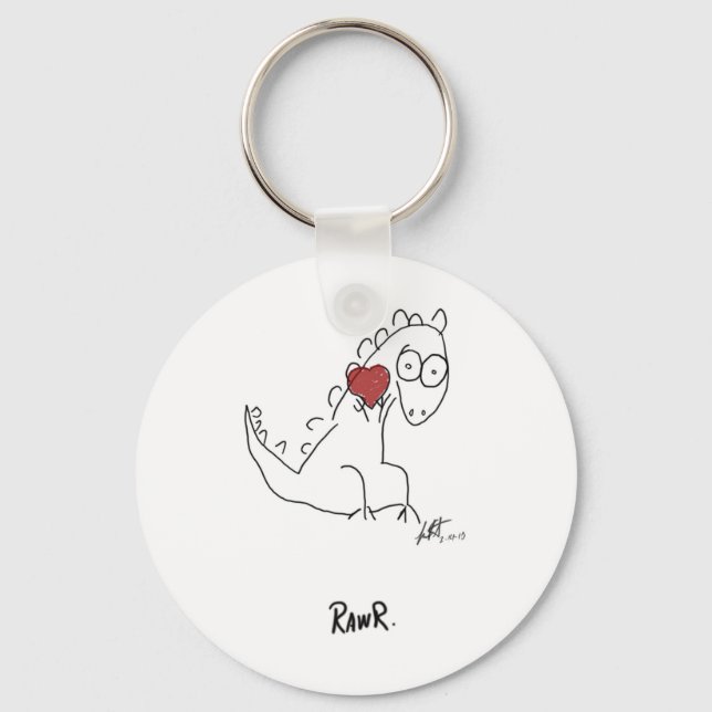 Rawr dinosaur ! key ring (Front)