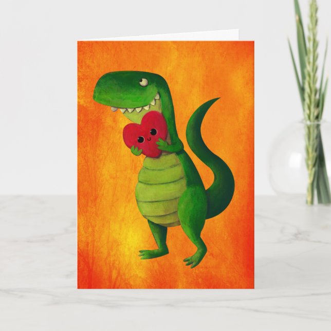 RAWR Dinosaur Love Card (Front)