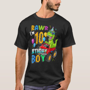 Rawr I M 10th Birthday Boy Dinosaur Rex 10 Years O T-Shirt