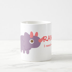 Rawr, I need water, funny triceratops dinosaur Coffee Mug