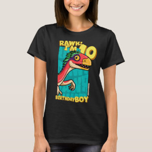Rawr I'm 10 Birthday Boys 10th Birthday Dino Dein T-Shirt